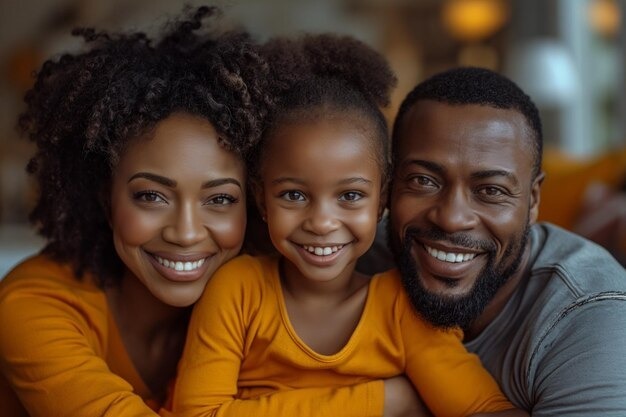 Família feliz sorrindo